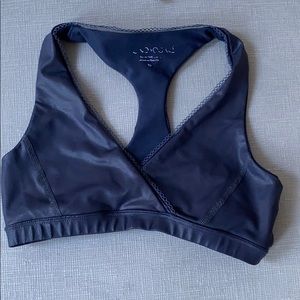 Beyond Yoga XS Snakeskin Navy Bra